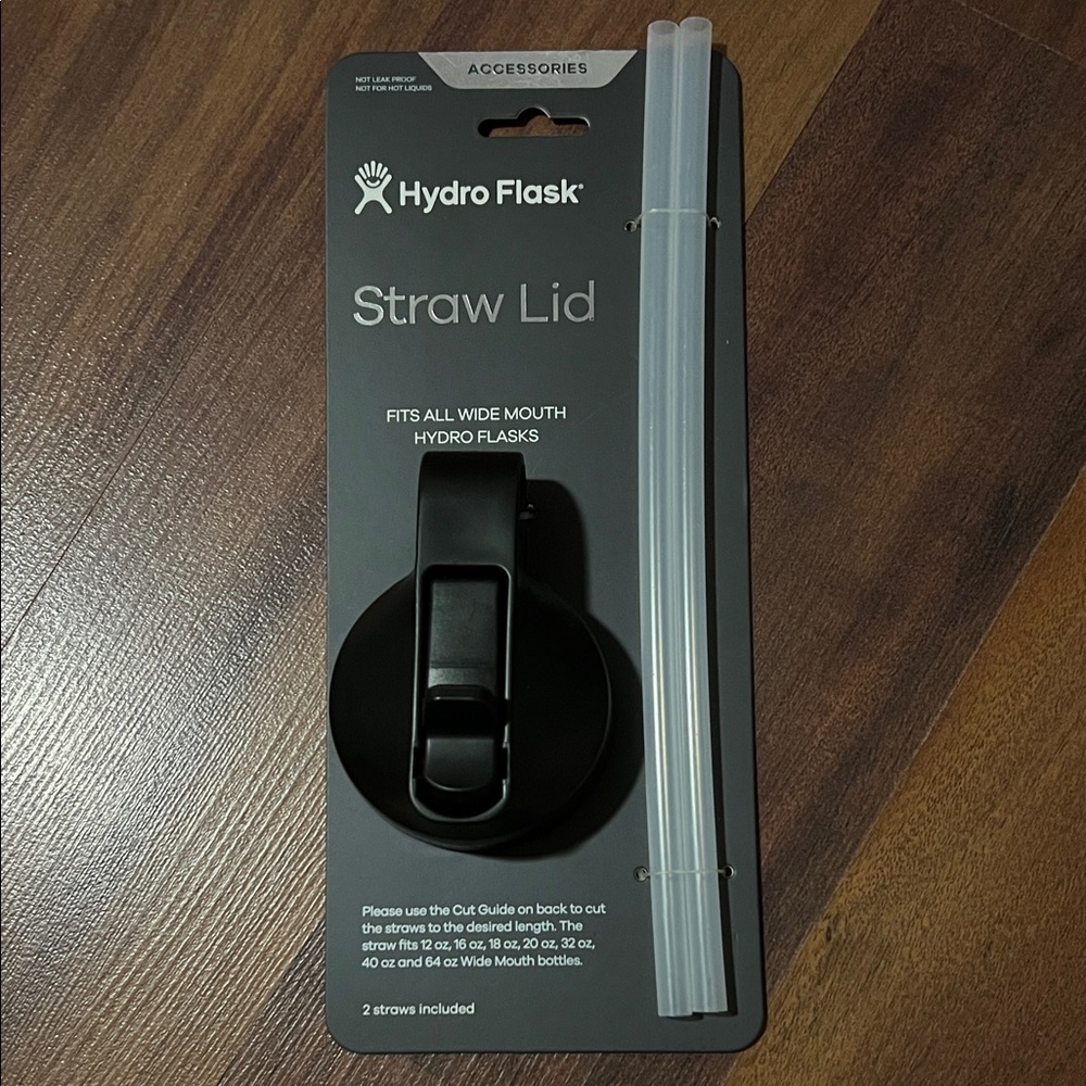Hydro Flask Black Straw Lid Set